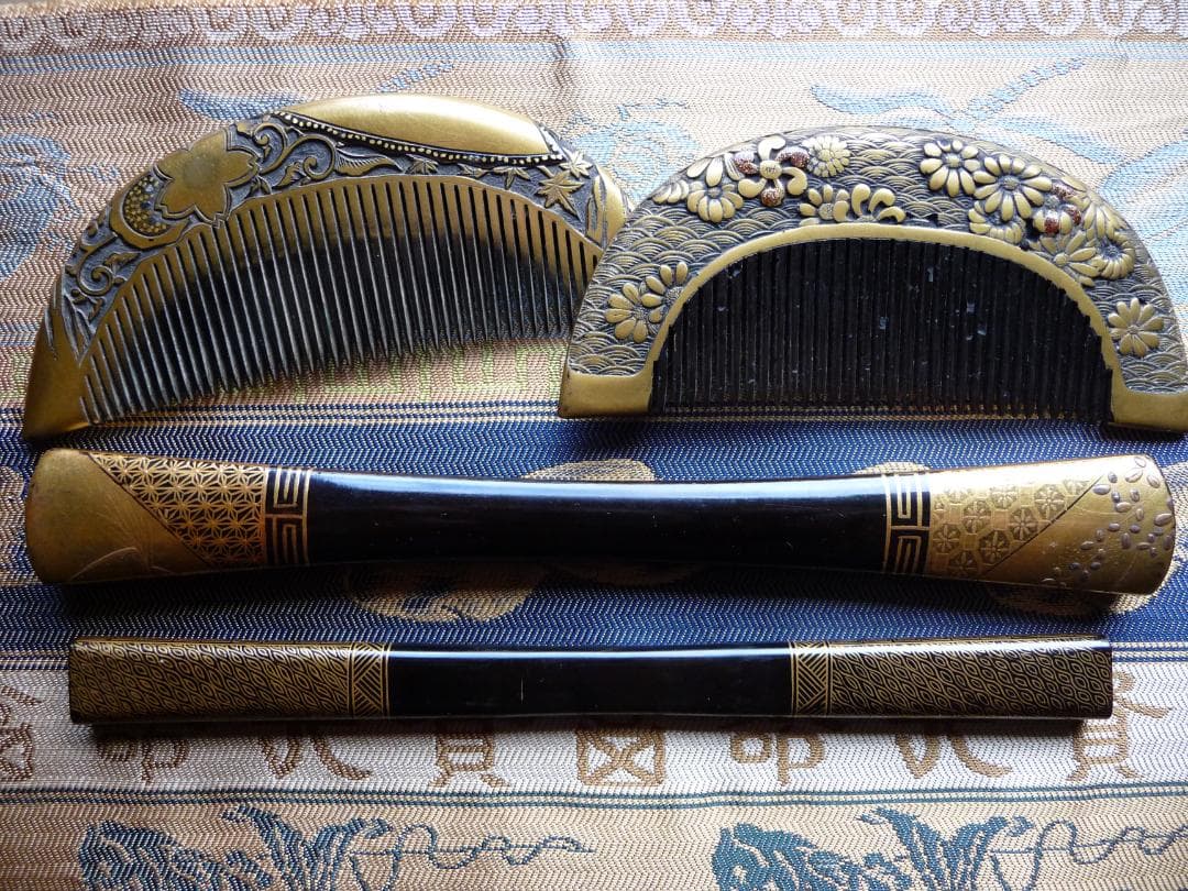 時代物 蒔絵 金櫛 笄 4点まとめ - メルカリ
