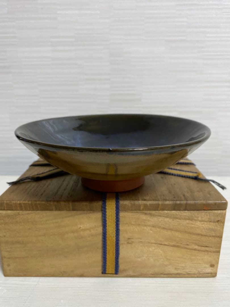 人間国宝 伊藤赤水 佐渡 無名異焼名人 朱泥海鼠釉 茶碗 極上