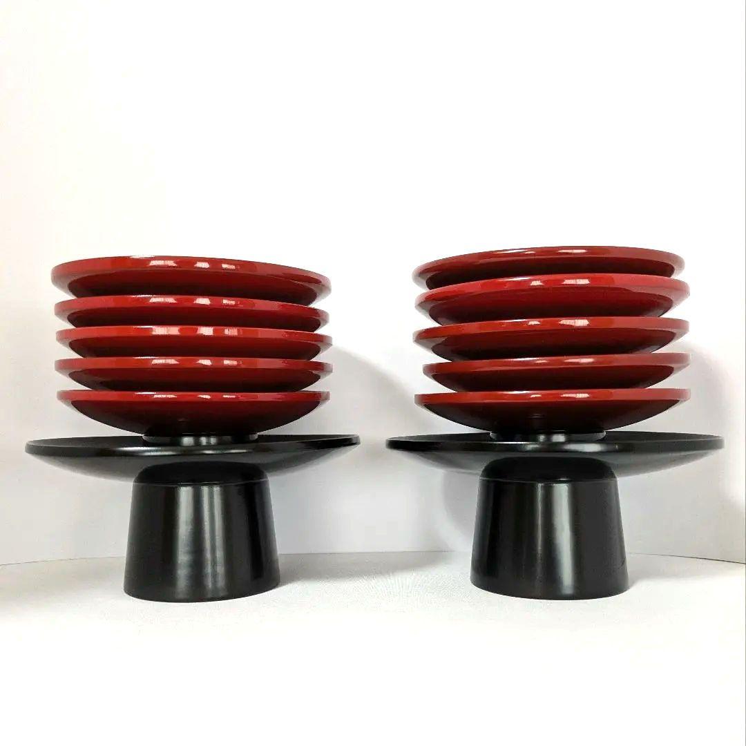 朱引盃10客 黒盃台2台 引盃セット 茶道具 懐石