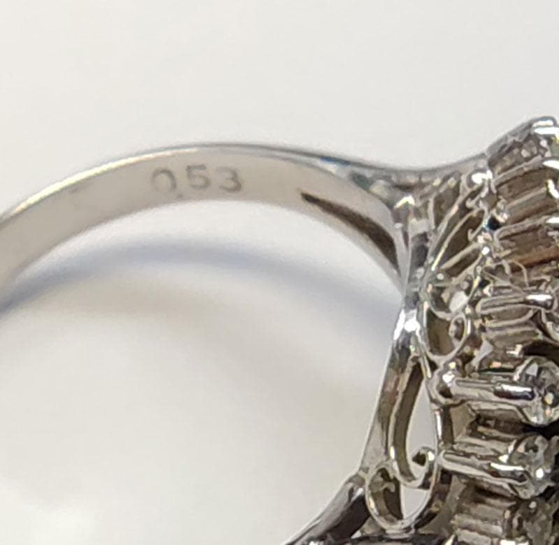 真珠　ダイヤモンド　プラチナ　リング