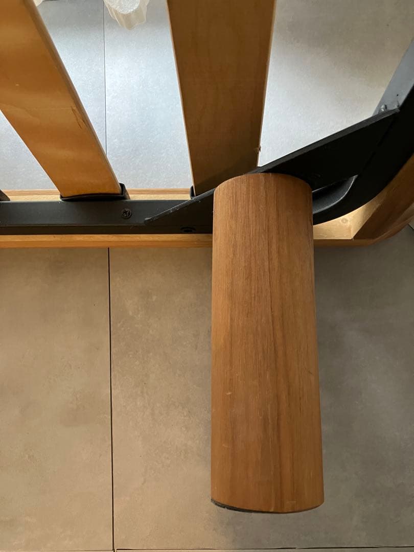 無印良品 脚付 ベッドフレーム シングル ウォールナット 横浜市内引取り可