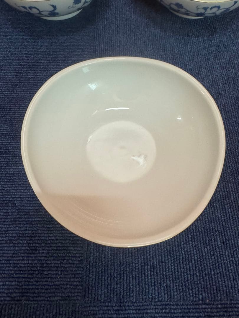 1699 深川製磁 花柄中鉢 8客 16cm 金彩