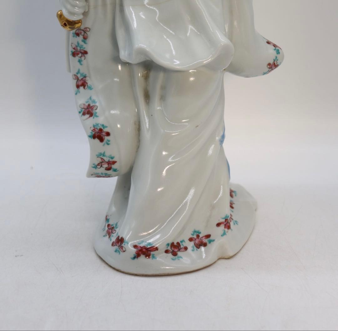 中国　1950年代　景徳鎮製　粉彩白娘子像　送料込み251231