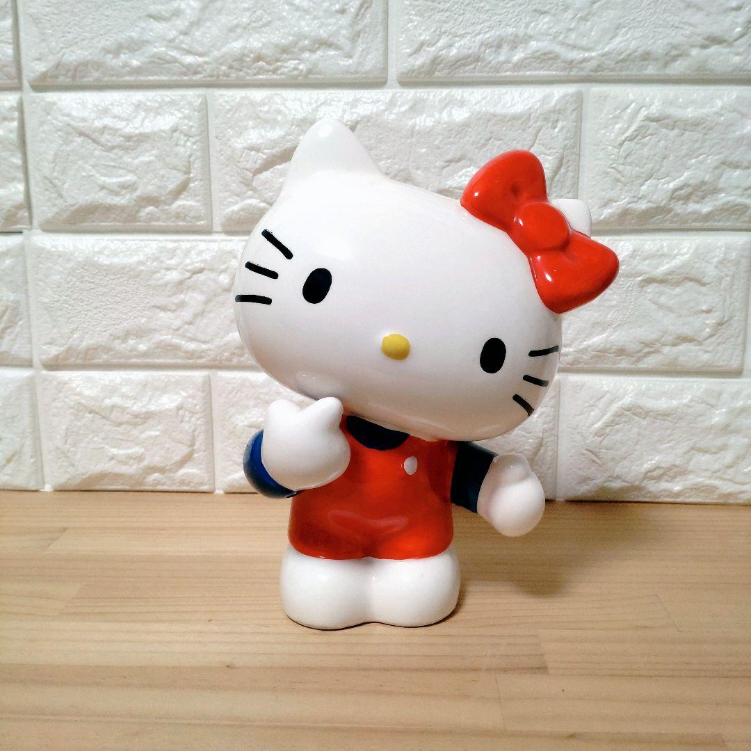 希少サンリオハローキティ置物ジオラマ陶器貯金箱レトロレア