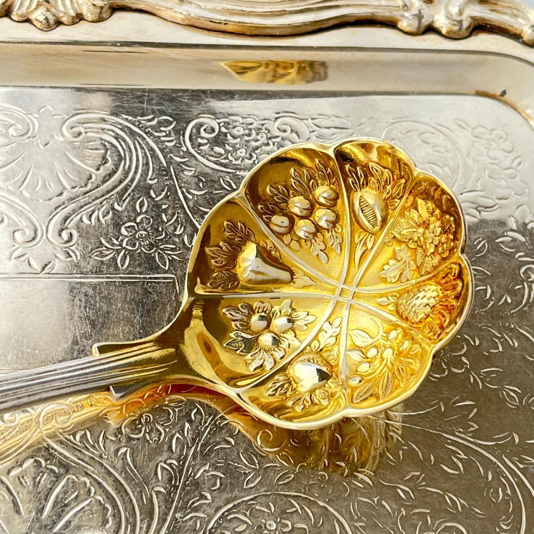 【英国】 キングスパターンのベリースプーン 【シルバープレート】