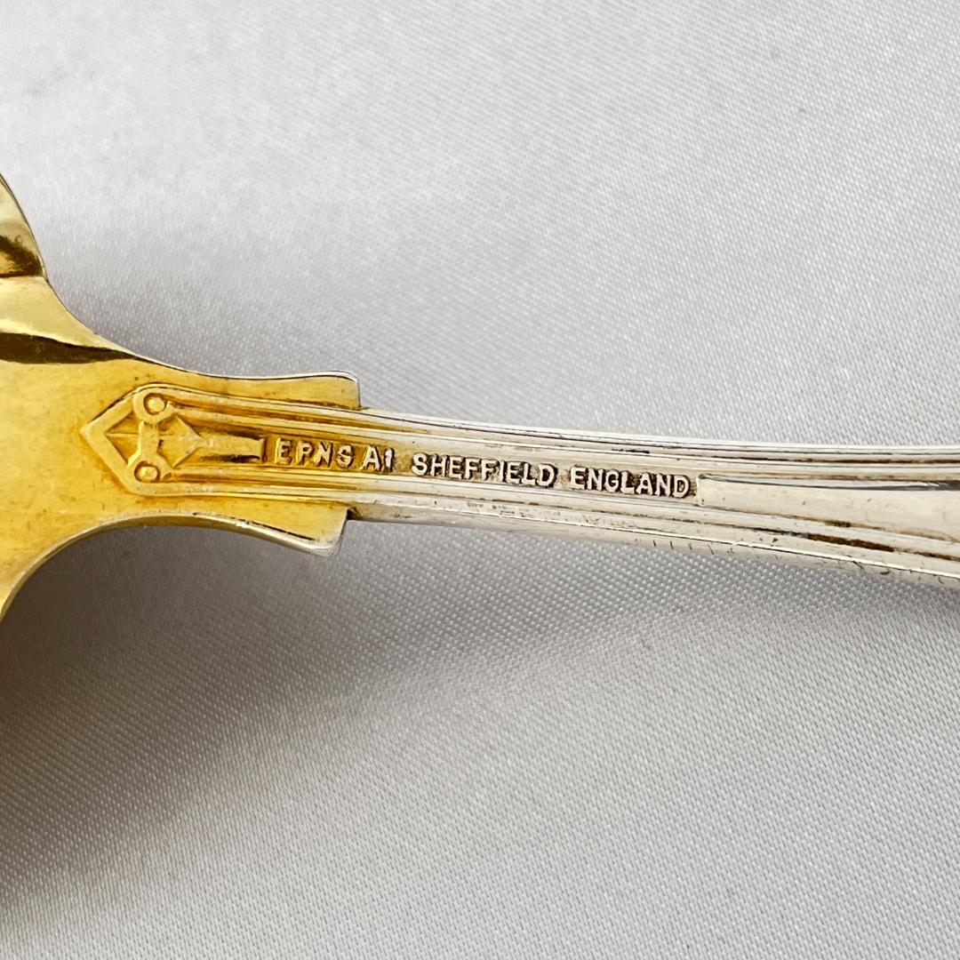 【英国】 キングスパターンのベリースプーン 【シルバープレート】