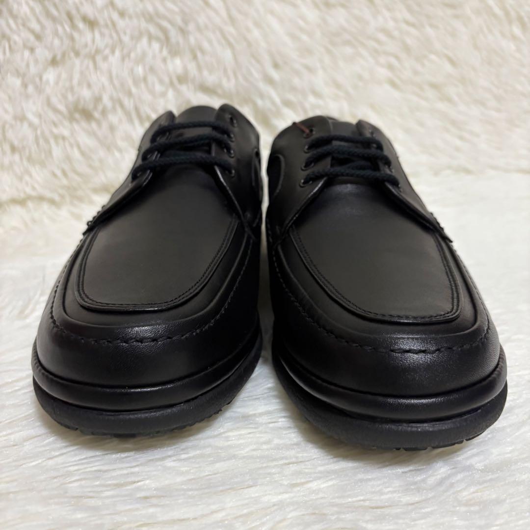 【タグ付】 アシックス Pedala レザースニーカー ブラック 24.5 4E