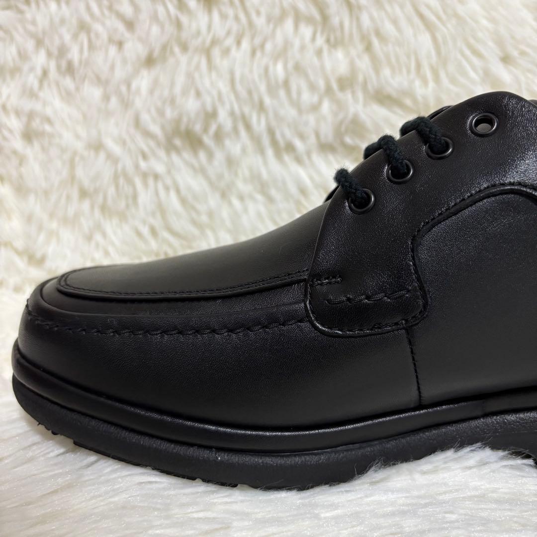 【タグ付】 アシックス Pedala レザースニーカー ブラック 24.5 4E