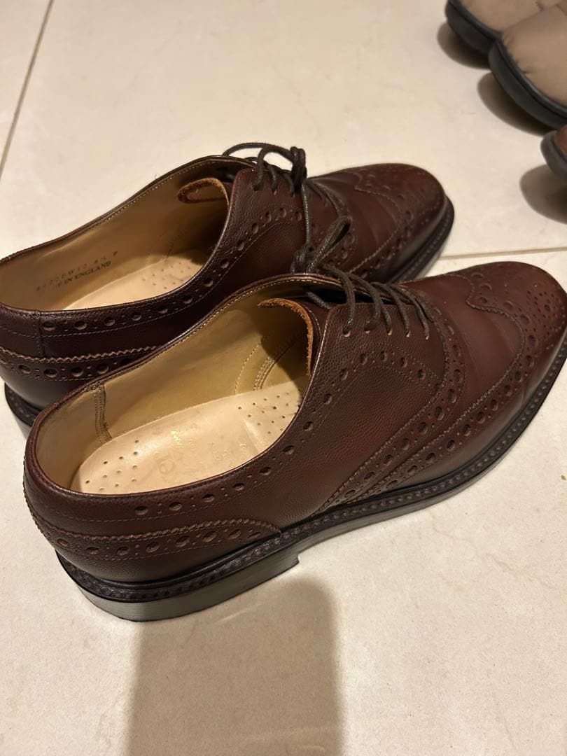 ド*ー様 BARKER UK6 1/2, 25.0cm ツリー付フルブローグウイ