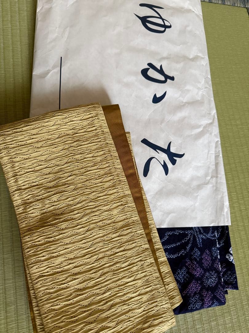 ネイビー花柄浴衣・