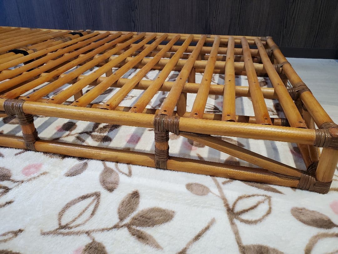ラタン　籐家具　シングル　ベッド　フレーム