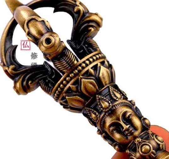 修縁堂】真鍮製 チベット式 五鈷杵 法器法具