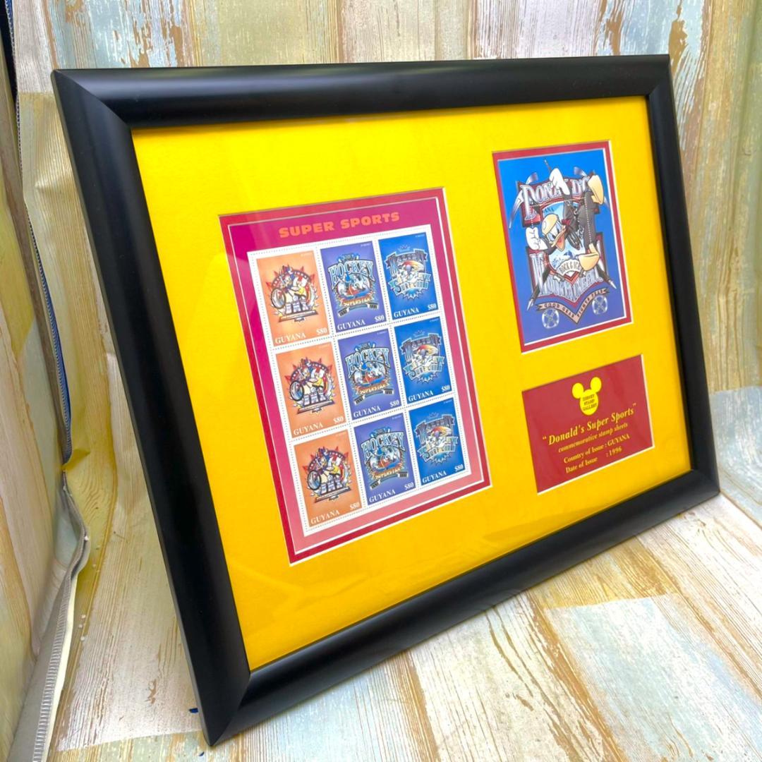 世界限定150枚 レア☆ドナルドダック☆スタンプアートギャラリー 額縁