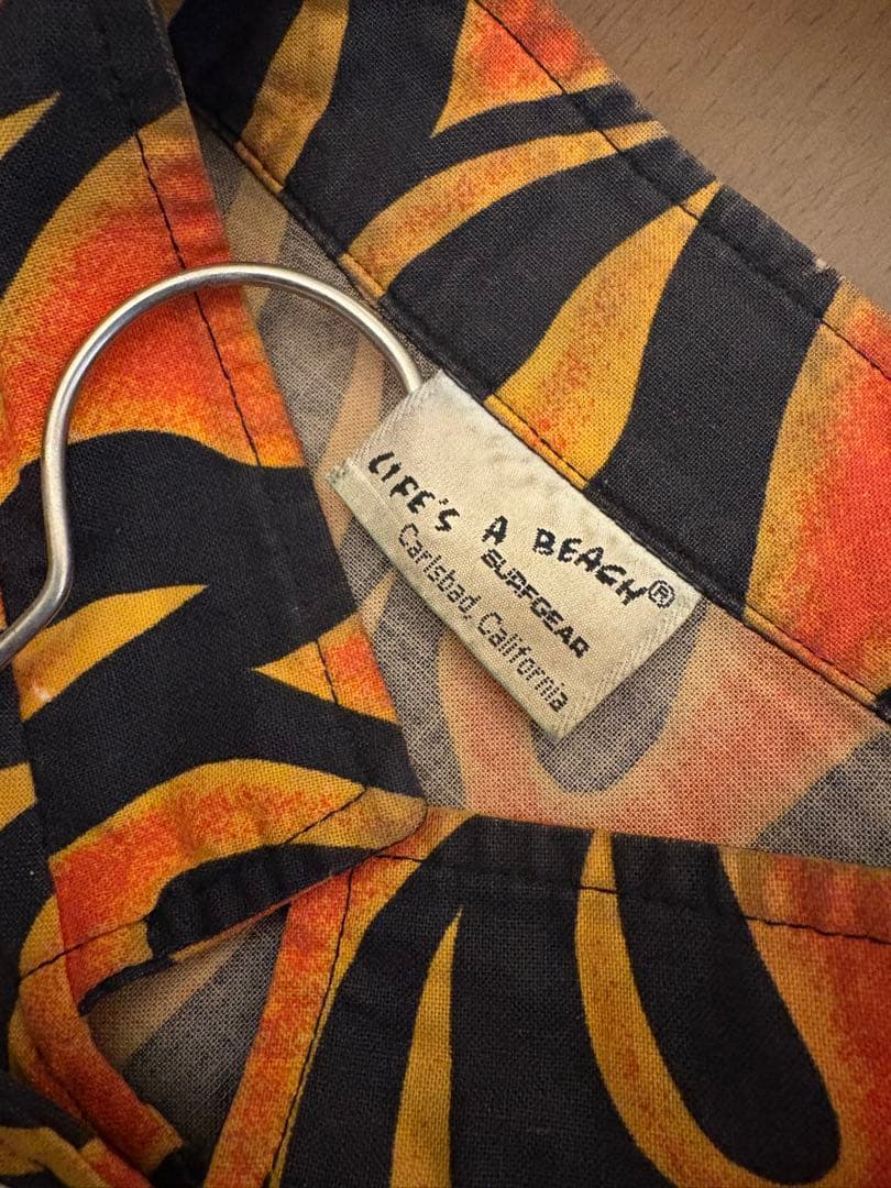 80's LIFE'S A BEACH ファイヤー パターンジャケット