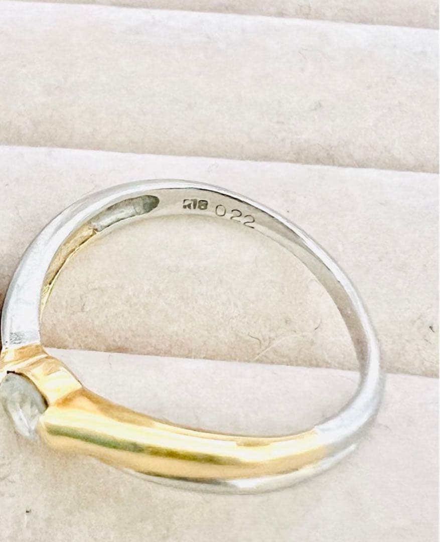 ぺ*た様 K18 金 ゴールド PT900 プラチナ ダイヤ 指輪 リング