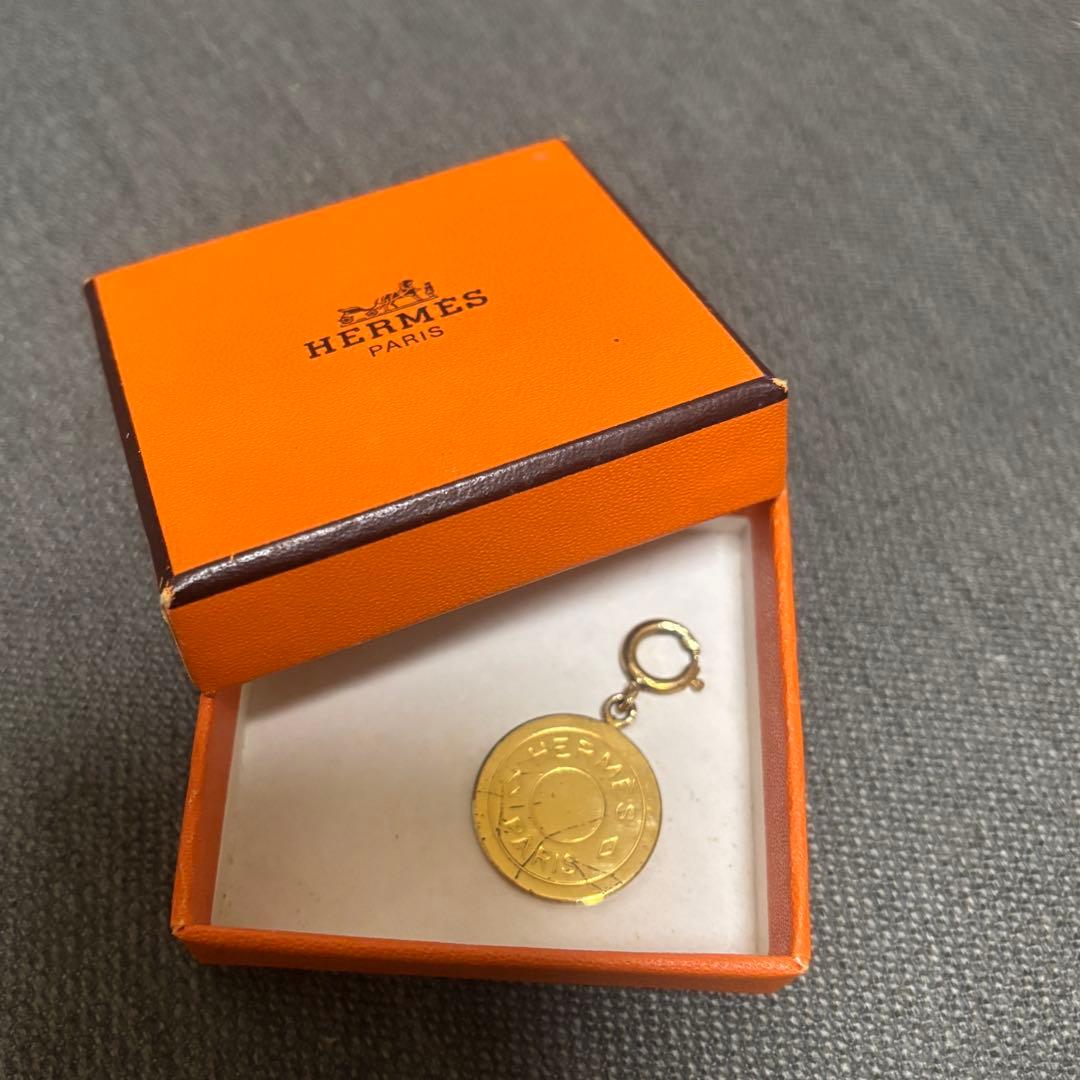 【エルメスhermes 】セリエペンダントトップ　ゴールドヴィンテージ