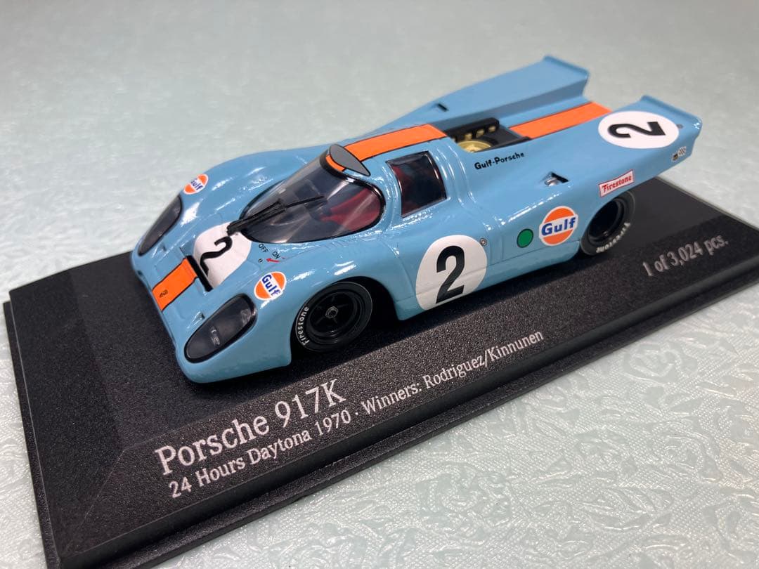 ミニチャンプス　Porsche 917K 1970年デイトナ優勝　ガルフカラー