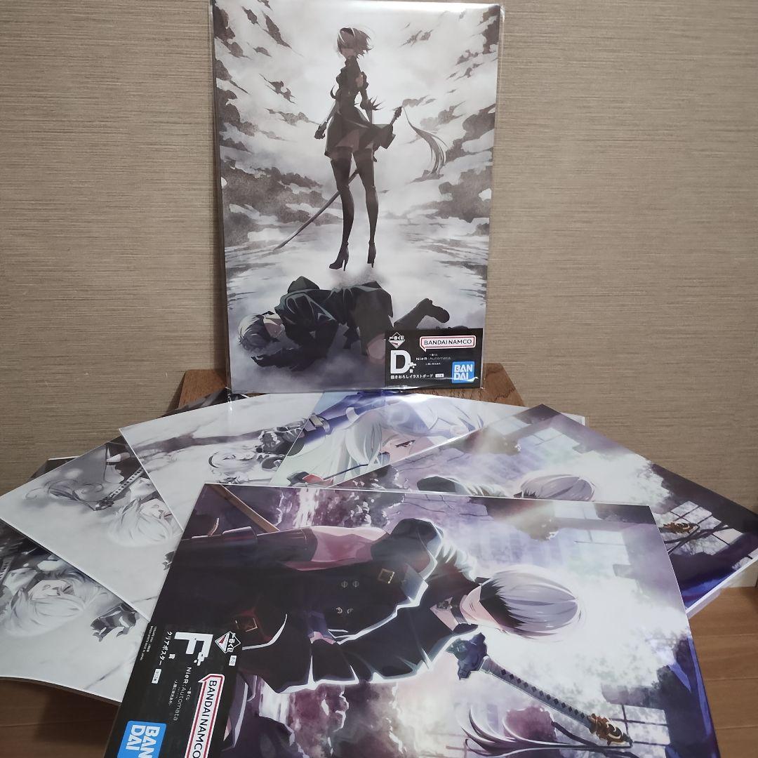 NieR:Automata 一番くじ D賞F賞 クリアポスター イラストボード 一番くじ