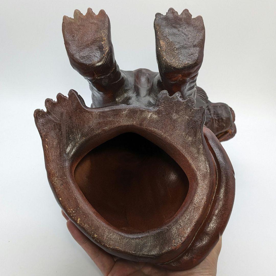 吉延英秀 備前焼 寅置物 虎 トラ Tiger 細工物 縁起物 魔除け 厄除け