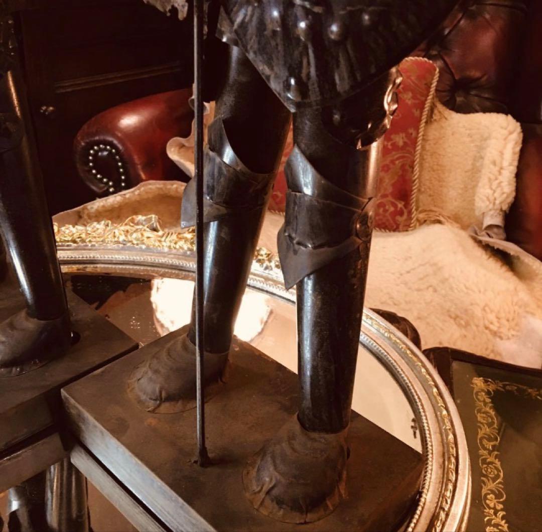 湯布院アンティーク ヨーロピアンアイアン 置物 騎士 ナイト レトロ ビンテージ