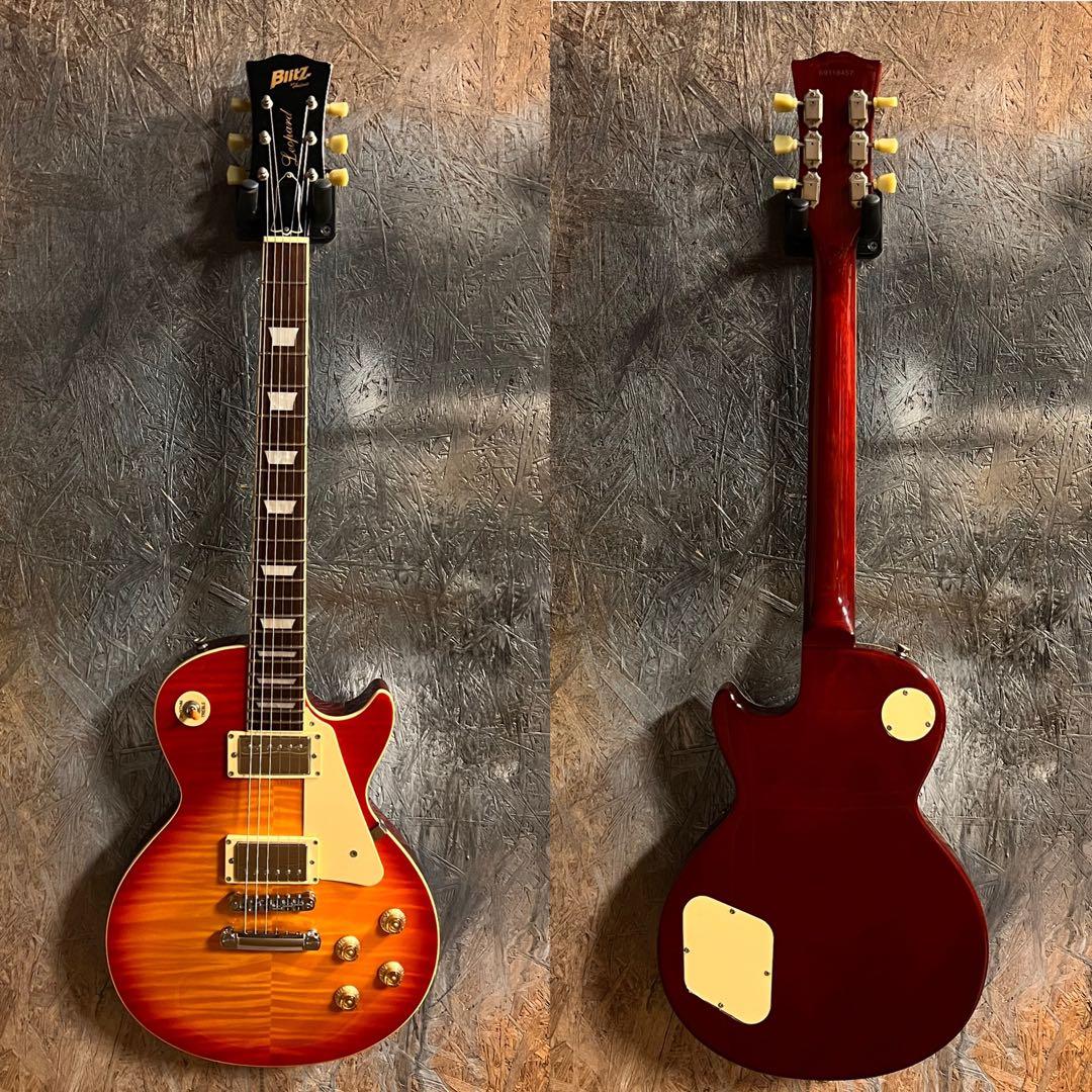 Blitz by Aria ProⅡ レスポール チェリー サンバースト 虎杢 BLITZ