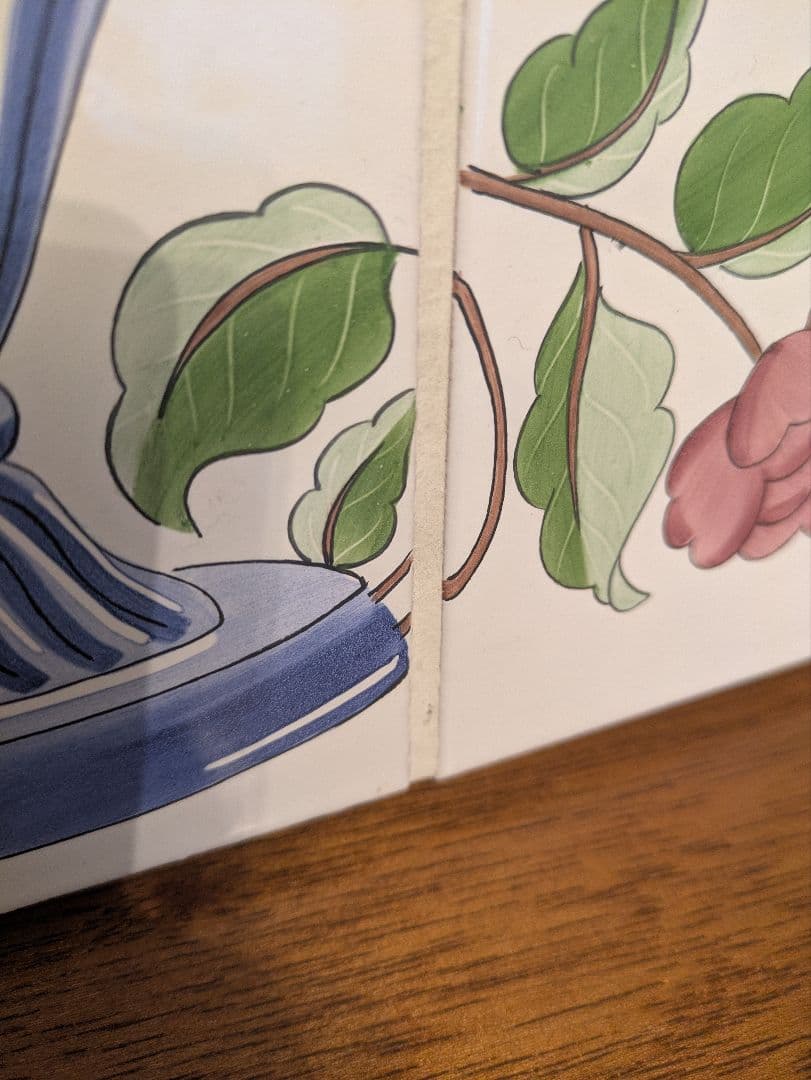 平田タイルの組タイル絵画　花瓶のお花アート