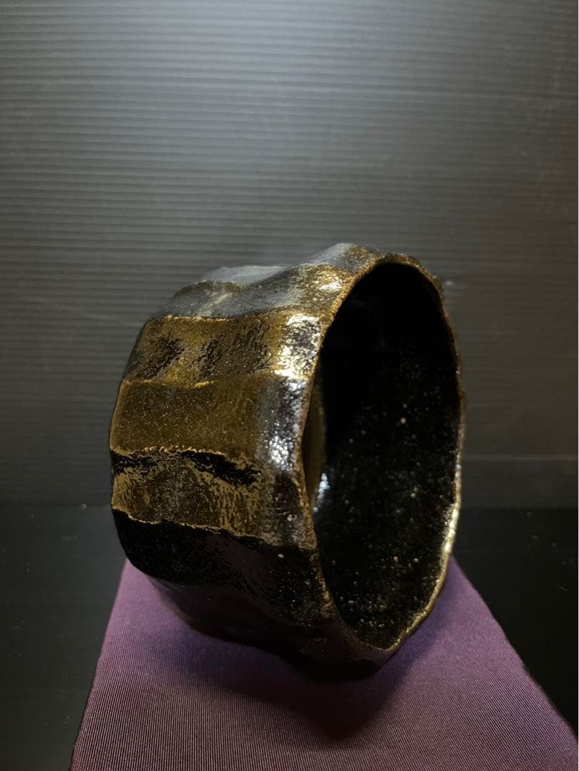 吉倉虚白（休祥庵）手造 黒茶碗 - メルカリ