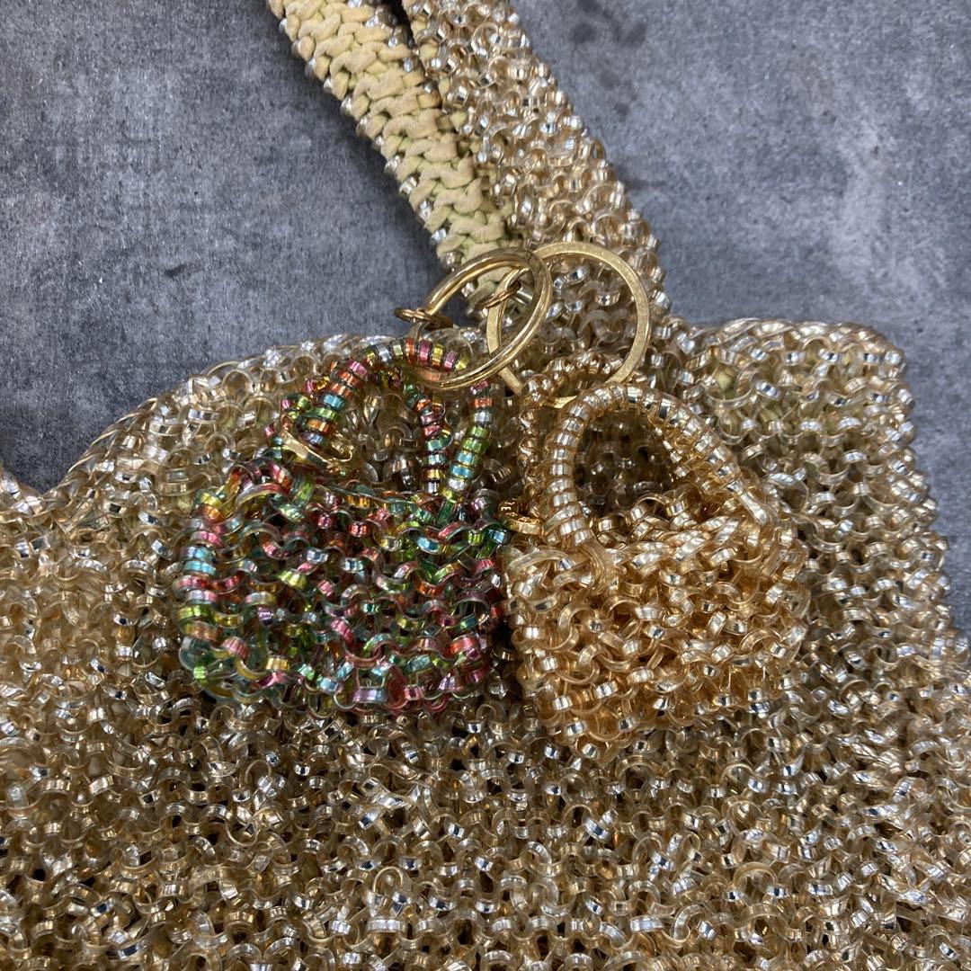 アンテプリマ　ワイヤーバッグ　縦型　スタンダード　ゴールド　限定チャーム付き