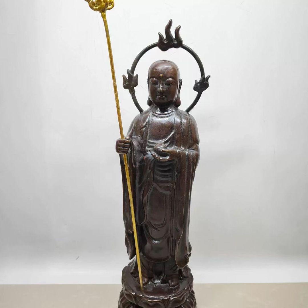 地蔵 菩薩 観音 銅製 仏像 彫刻 置物 開運 風水 工芸品 地蔵 菩薩 観音