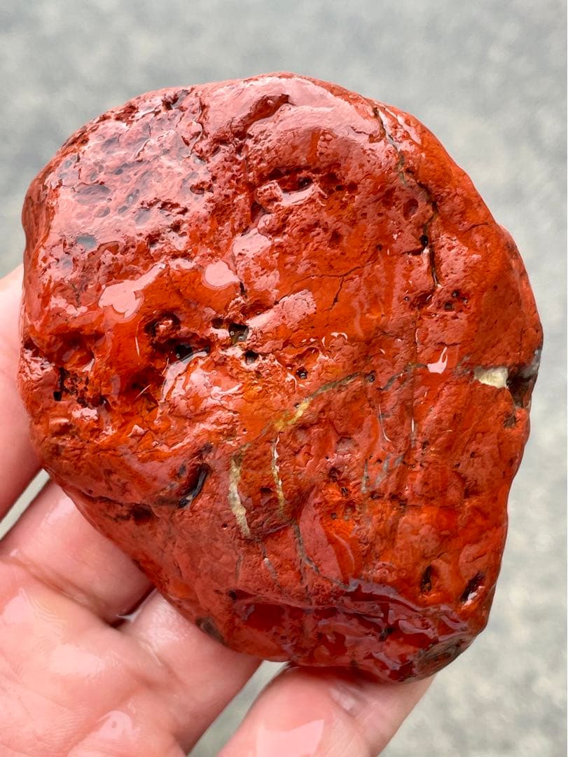 国産天然石 新潟県産 原石 赤玉石 赤碧玉 レッドジャスパー - メルカリ