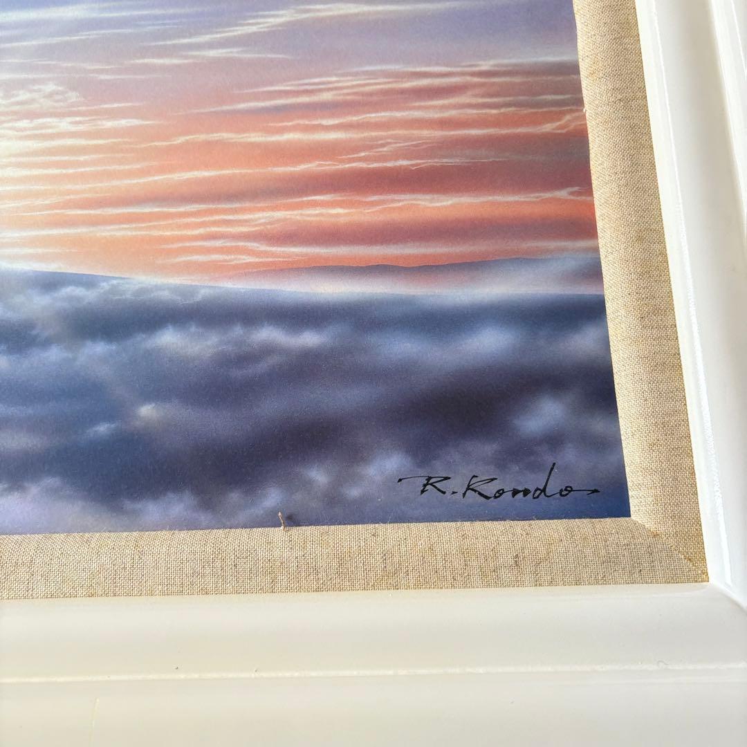 近藤薫K.Kondo 額装 64/75 富士山 絵画 F