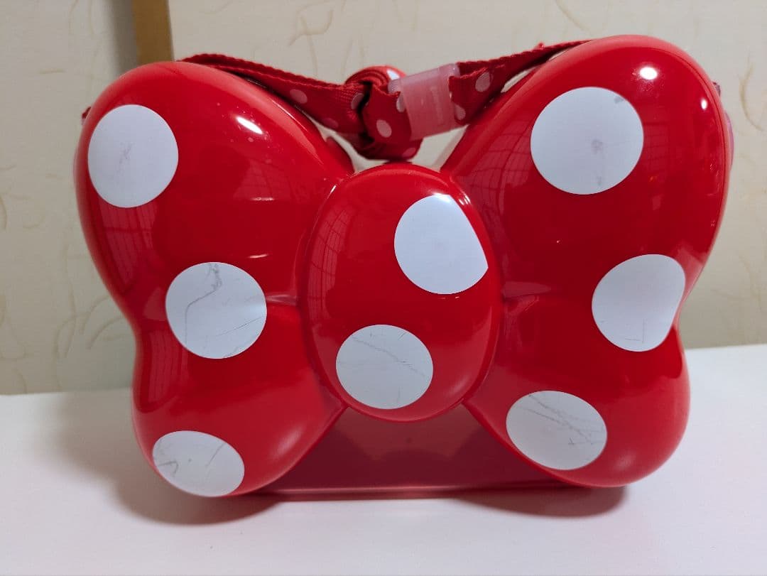 ディズニーミニーちゃんのリボン型ポップコーンケース 赤 2個セット