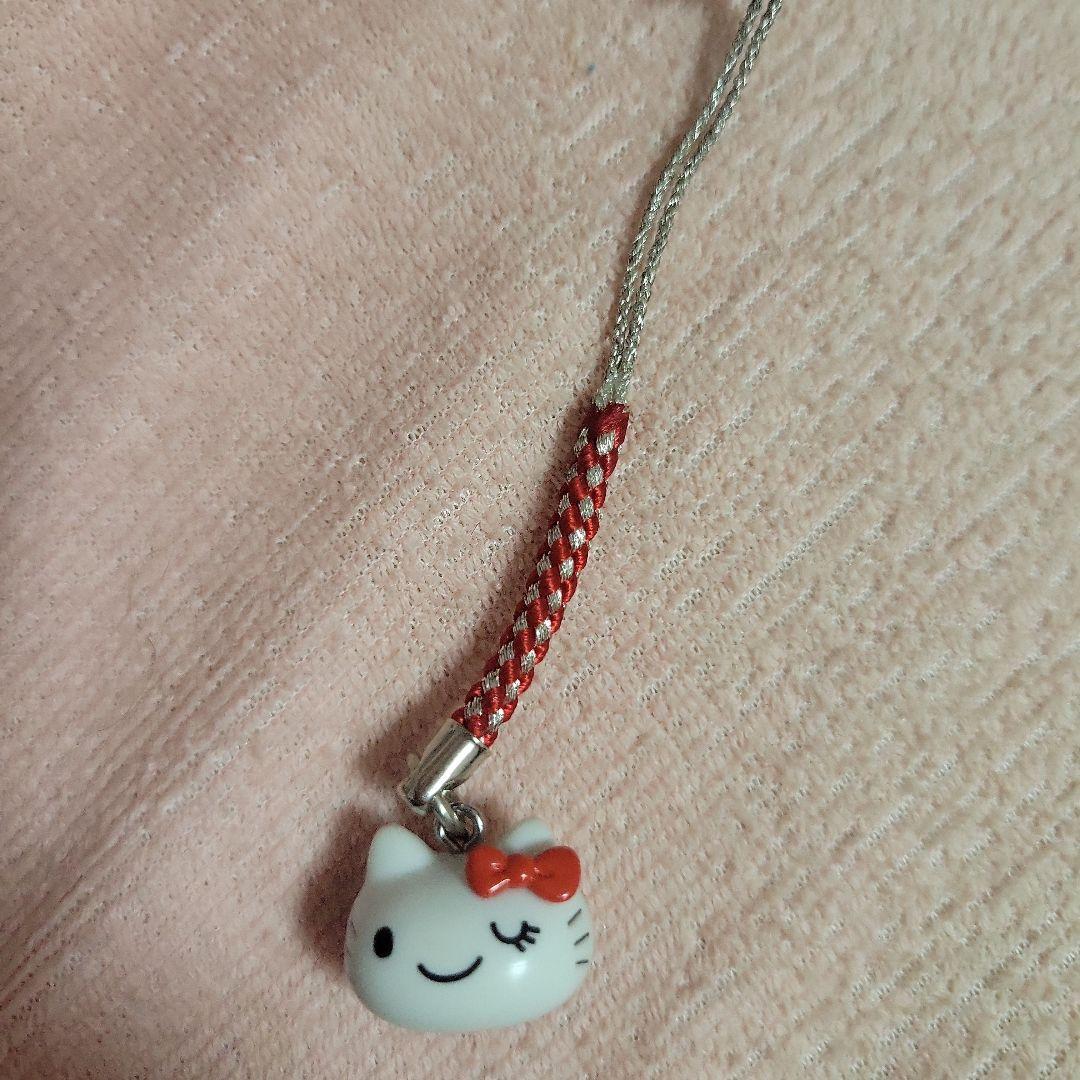 平成レトロ 激レア ウインク 口あり ハローキティ 根付け ストラップ