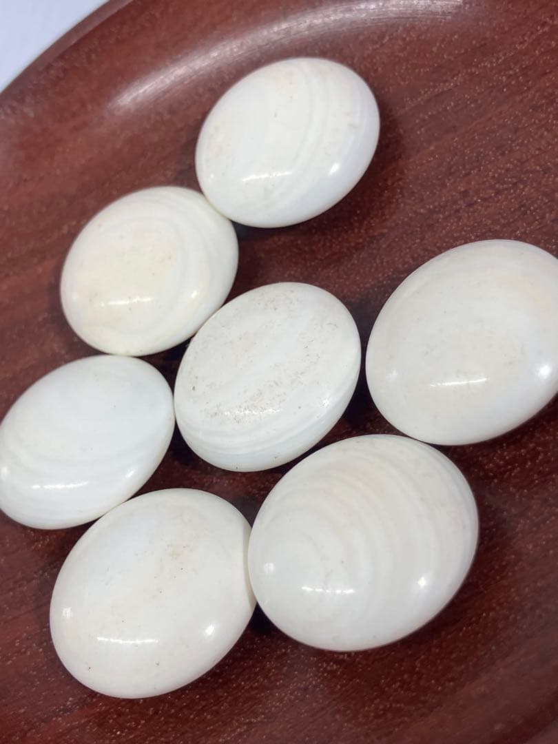 A【碁石セット】囲碁 蛤 貝 木製 趣味 遊び　木箱入り