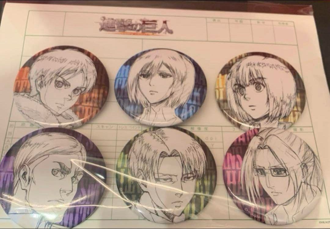 進撃の巨人 WIT STUDIO ミカサ 缶バッジ 10個 TSUTAYA 進撃の巨人 缶バッジ