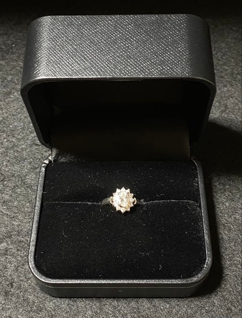 天然ダイヤモンド オーバルカット プラチナリング 指輪 pt850