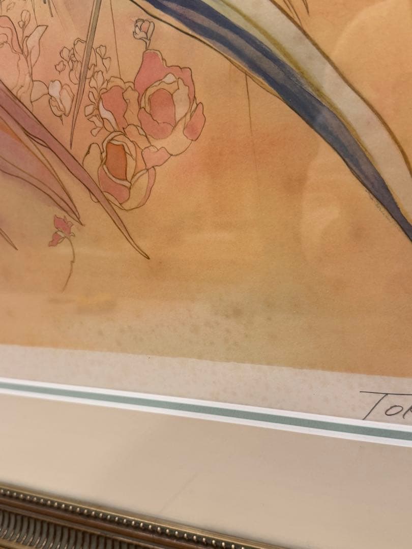 真作 希少 小林智美 花の歌をききながら ミクスドメディア 保証書