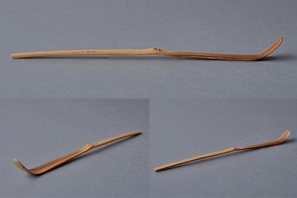 u324 茶道具 立花大亀花押茶杓『銘 常磐』