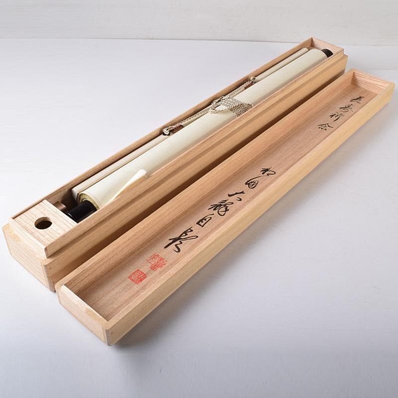 掛軸 和國大龍筆 一行書 天翔来福寿 共箱 C 7643G