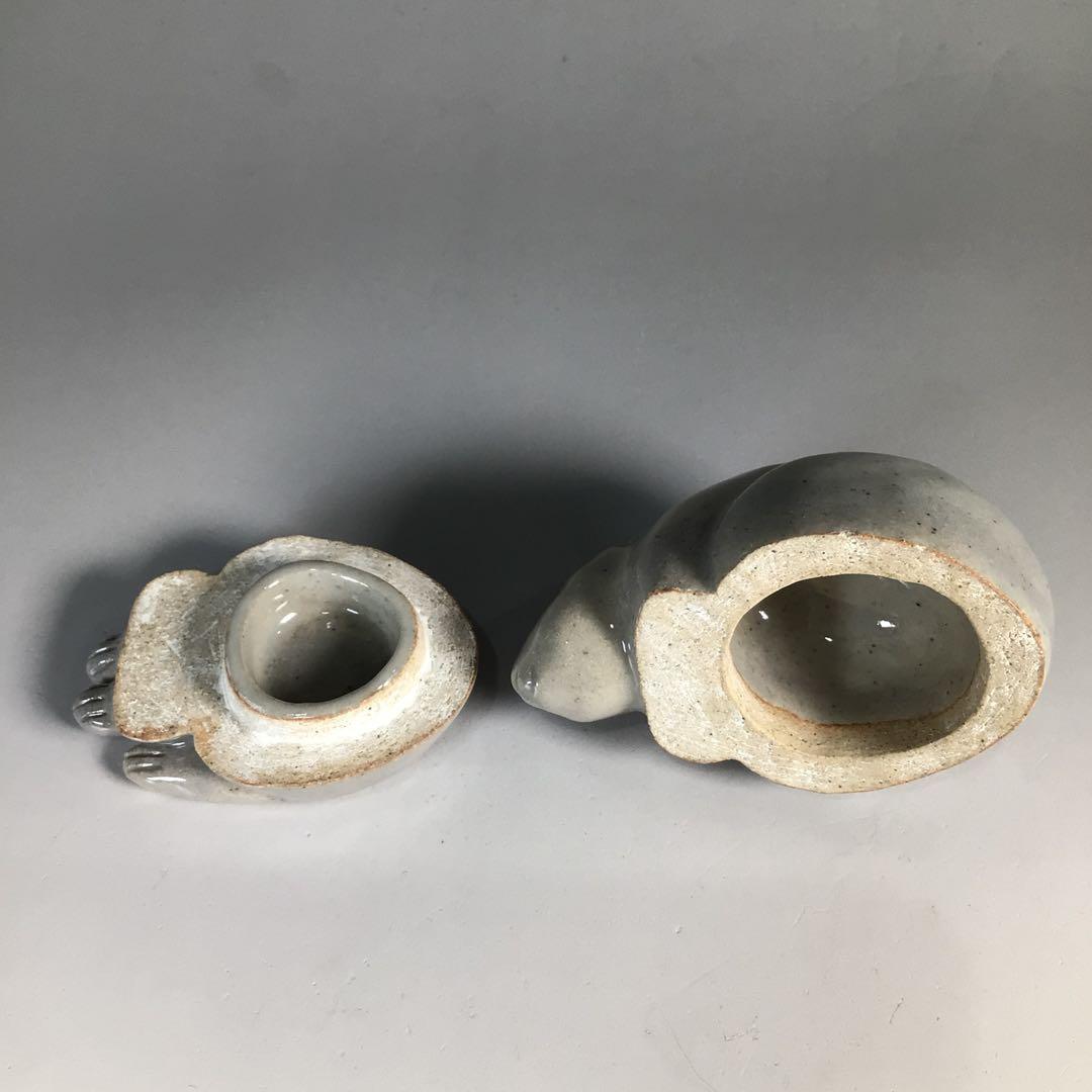 N251香合『膳所焼』『陽炎園造』『久田宗也尋牛斎箱書』『兎香合』共箱