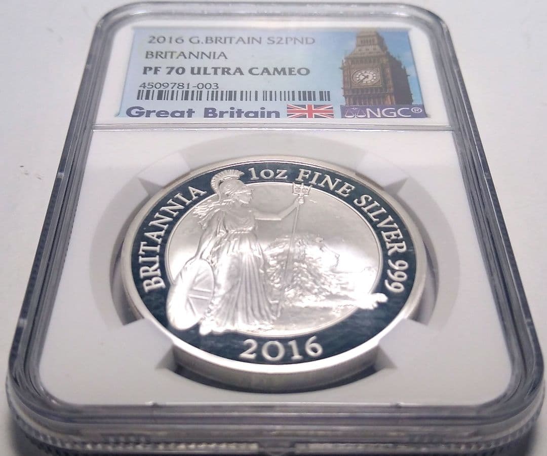 2016 ブリタニア ウナ ライオン 2ポンド銀貨 NGC PF70 UC ③
