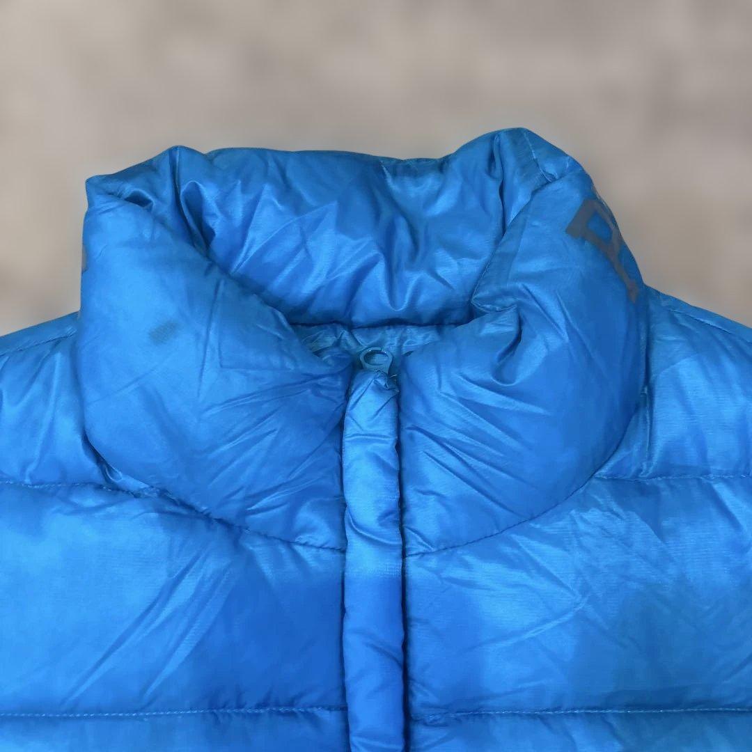 パーリーゲイツPG 青緑色ダウンジャケット　ロゴ入り　袖着脱可　ダウンベスト　M