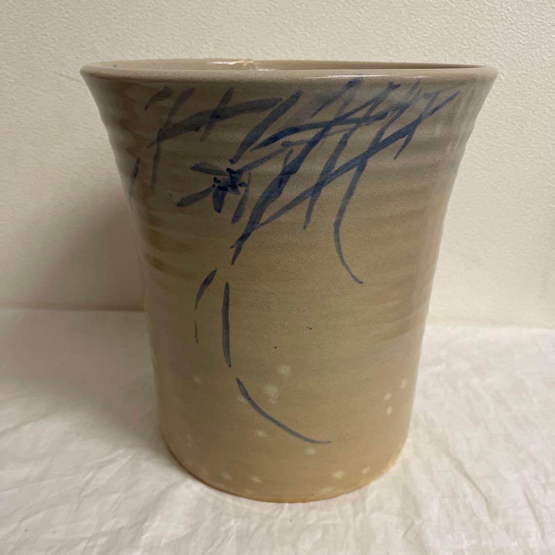 萩焼 玉祖窯 植木華城絵付 手焙り 壱對 長期保管品