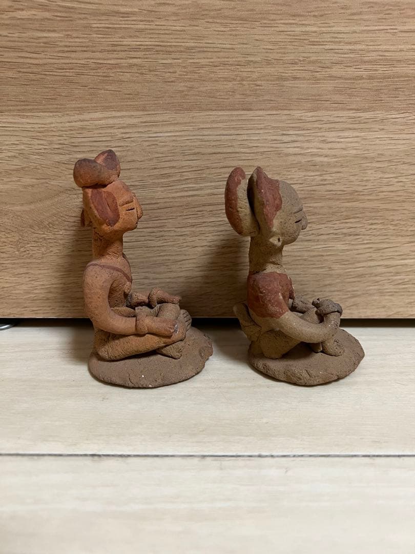 土偶 はにわ 埴輪 スンコロク 宋胡録 置物 インテリア 骨董 焼物 古美術