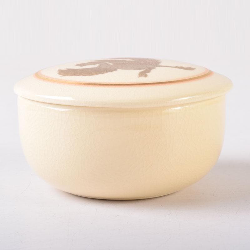 茶道具 色絵金彩 鳳凰文 香合 蓋物 在銘 時代箱 V 8271