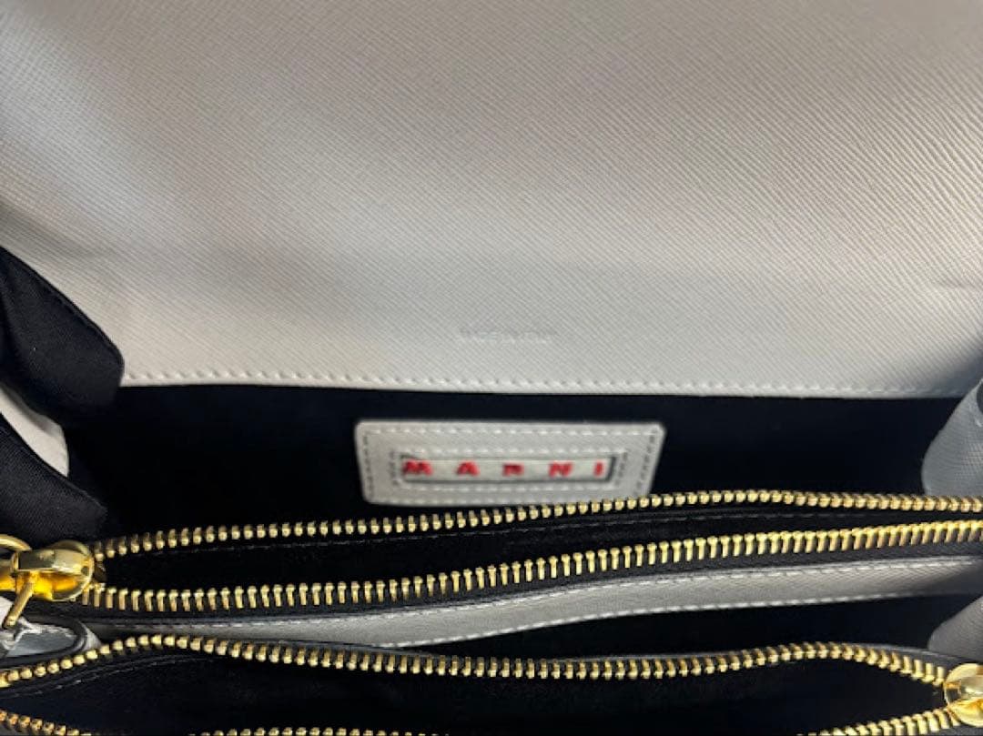 MARNI マルニ トランク レザー ショルダーバッグ 2way グレー