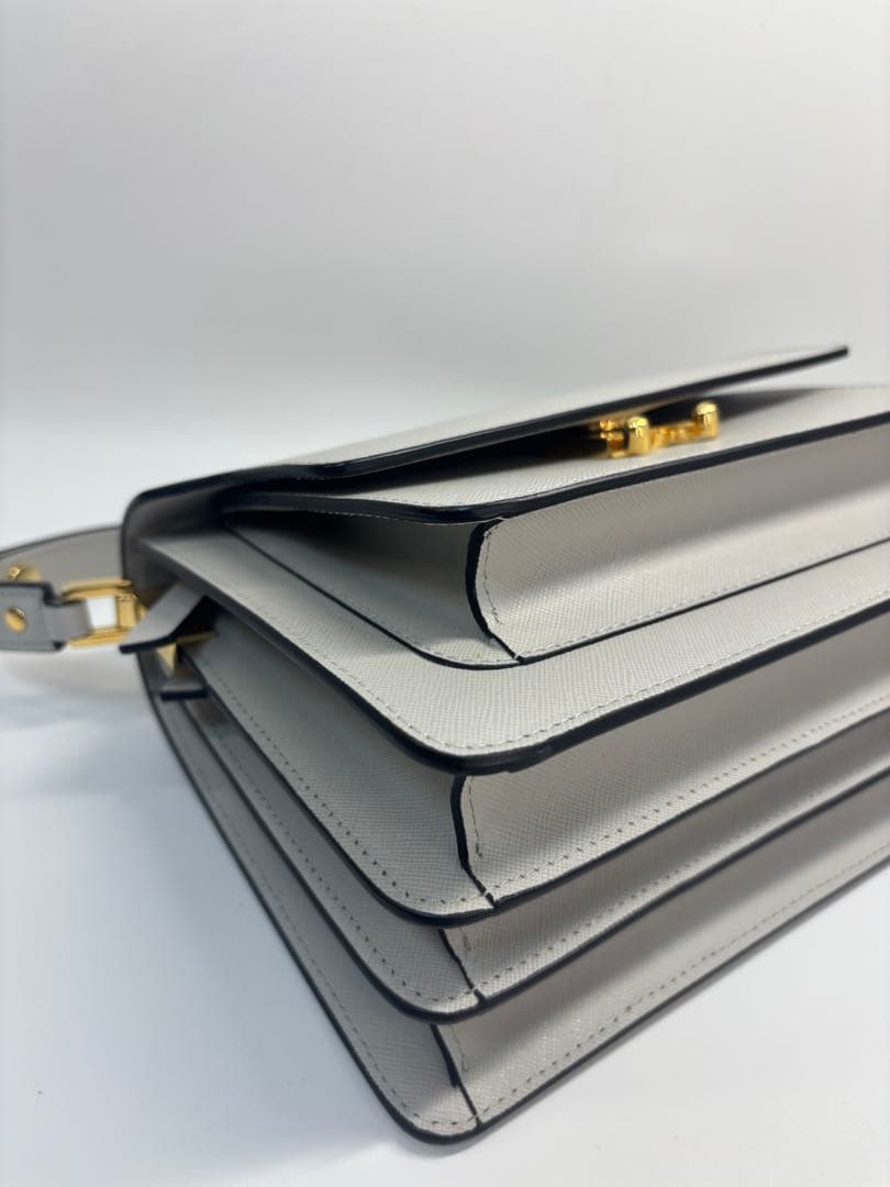 MARNI マルニ トランク レザー ショルダーバッグ 2way グレー