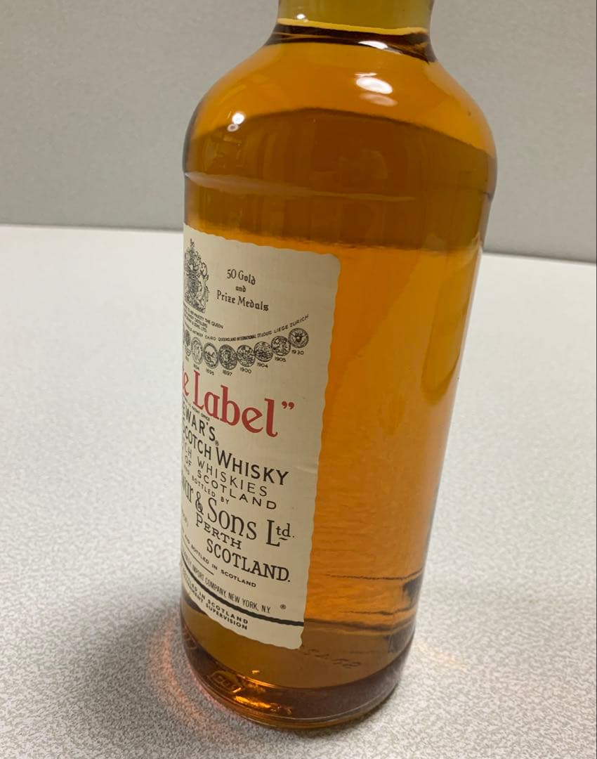 ☆未開栓 デュワーズ ホワイトラベル ウイスキー 旧ボトル 黒紋章 白