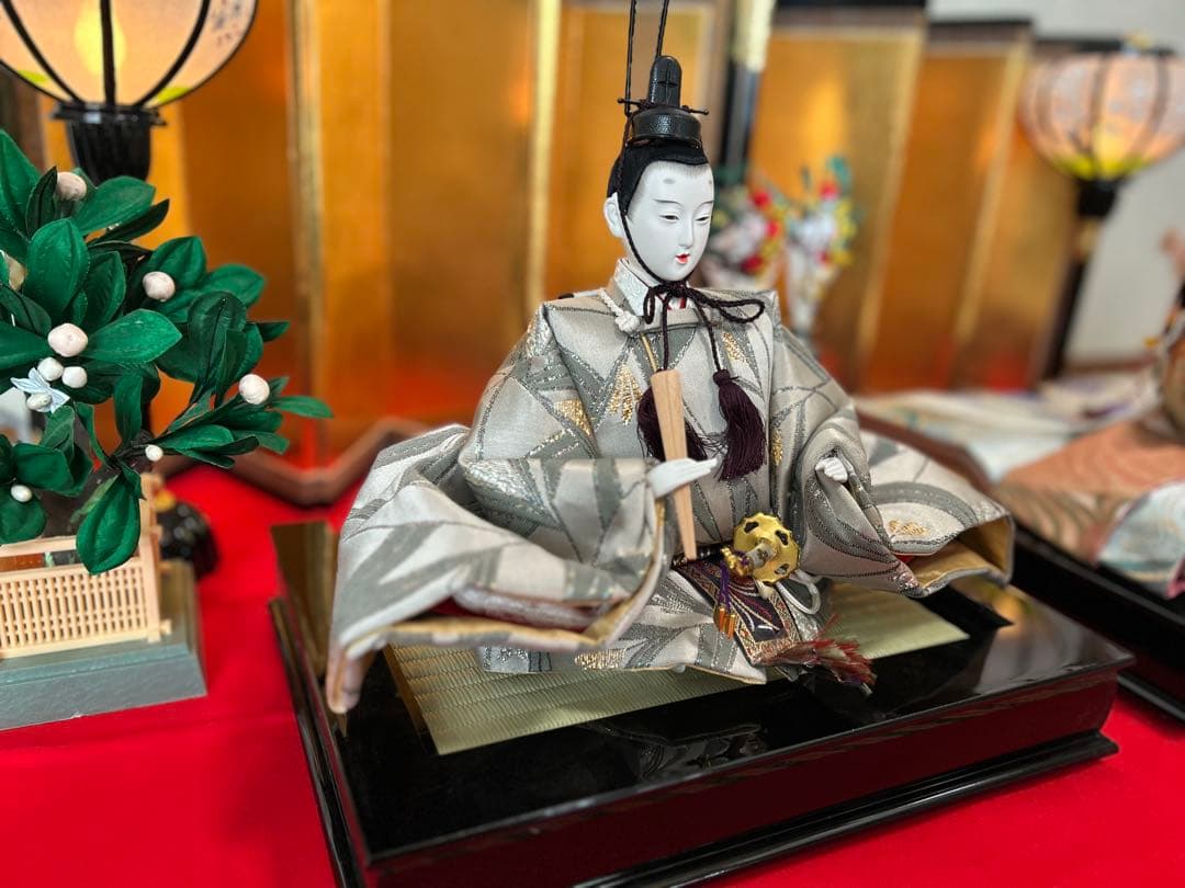 雛人形セット 伝統的な装飾付き
