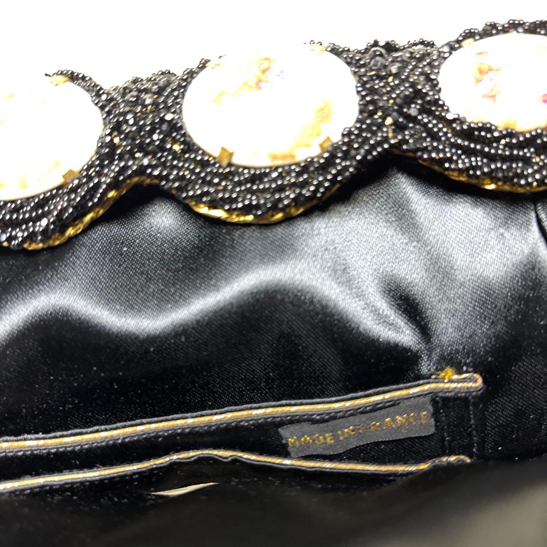 フランス製 アンティーク ヴィンテージ ビーズバッグ 黒 ブラック Benex